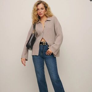 Reformation Fantino cashmere cardigan, size S